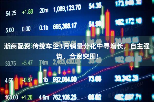 浙商配资 传统车企3月销量分化中寻增长，自主强势、合资突围!